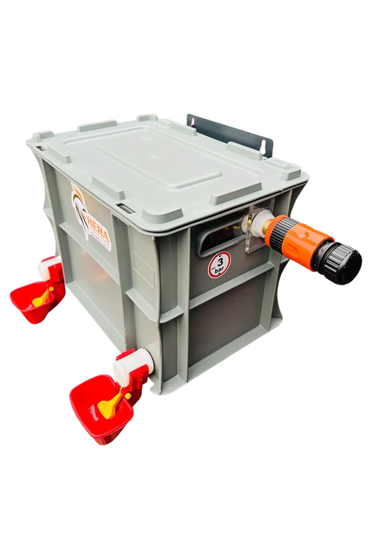 2 Kaplı Otomatik Dolumlu Suluk - Duvara Montaj Plakalı (Sağdan Su Girişli)