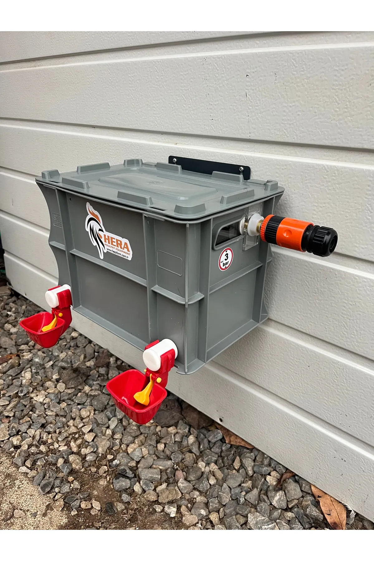 2 Kaplı Otomatik Dolumlu Suluk - Duvara Montaj Plakalı (Sağdan Su Girişli) - Görsel 2