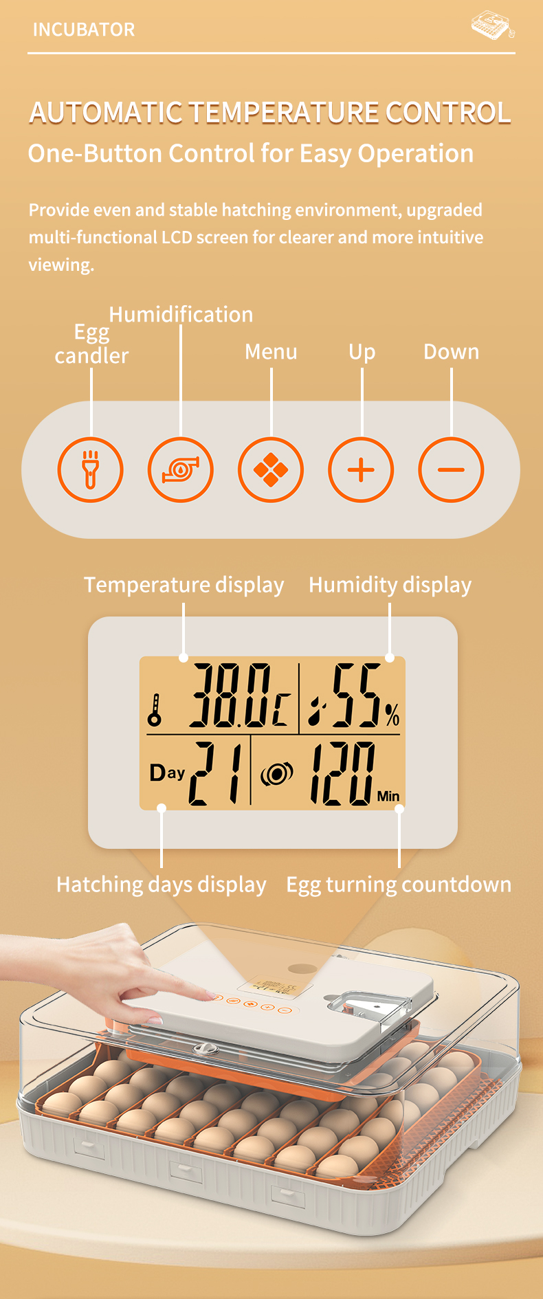 HERA FARM 56'lı Kuluçka Makinası-56H - Görsel 10