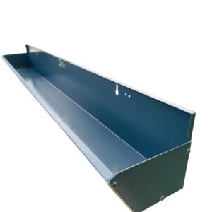 Sırtından Duvara-Tele Askılı Tekne Tipi Yemlik-100 cm (Antrasit Gri)