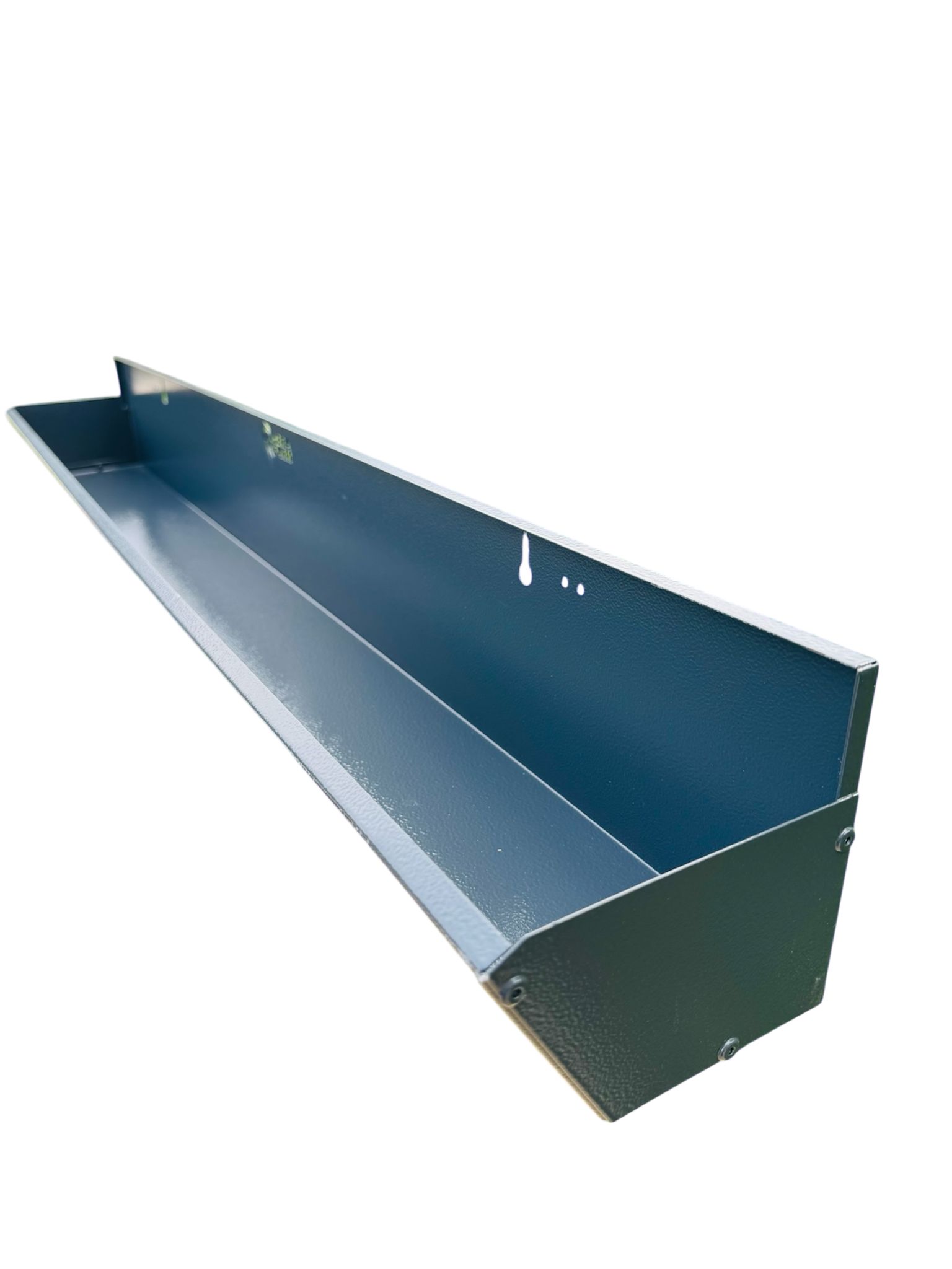 Sırtından Duvara-Tele Askılı Tekne Tipi Yemlik-100 cm (Antrasit Gri)