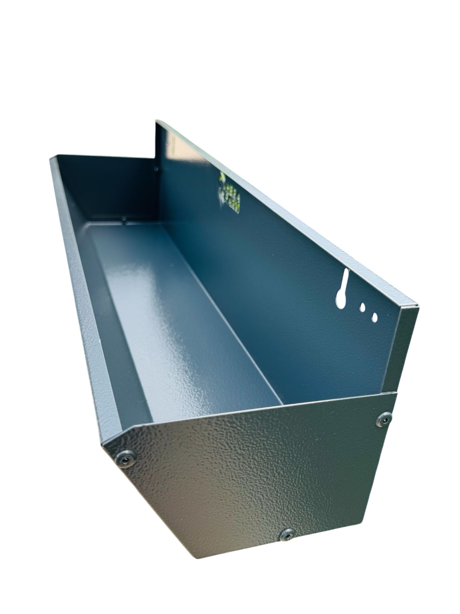 Sırtından Duvara-Tele Askılı Tekne Tipi Yemlik-50 cm (Antrasit Gri)